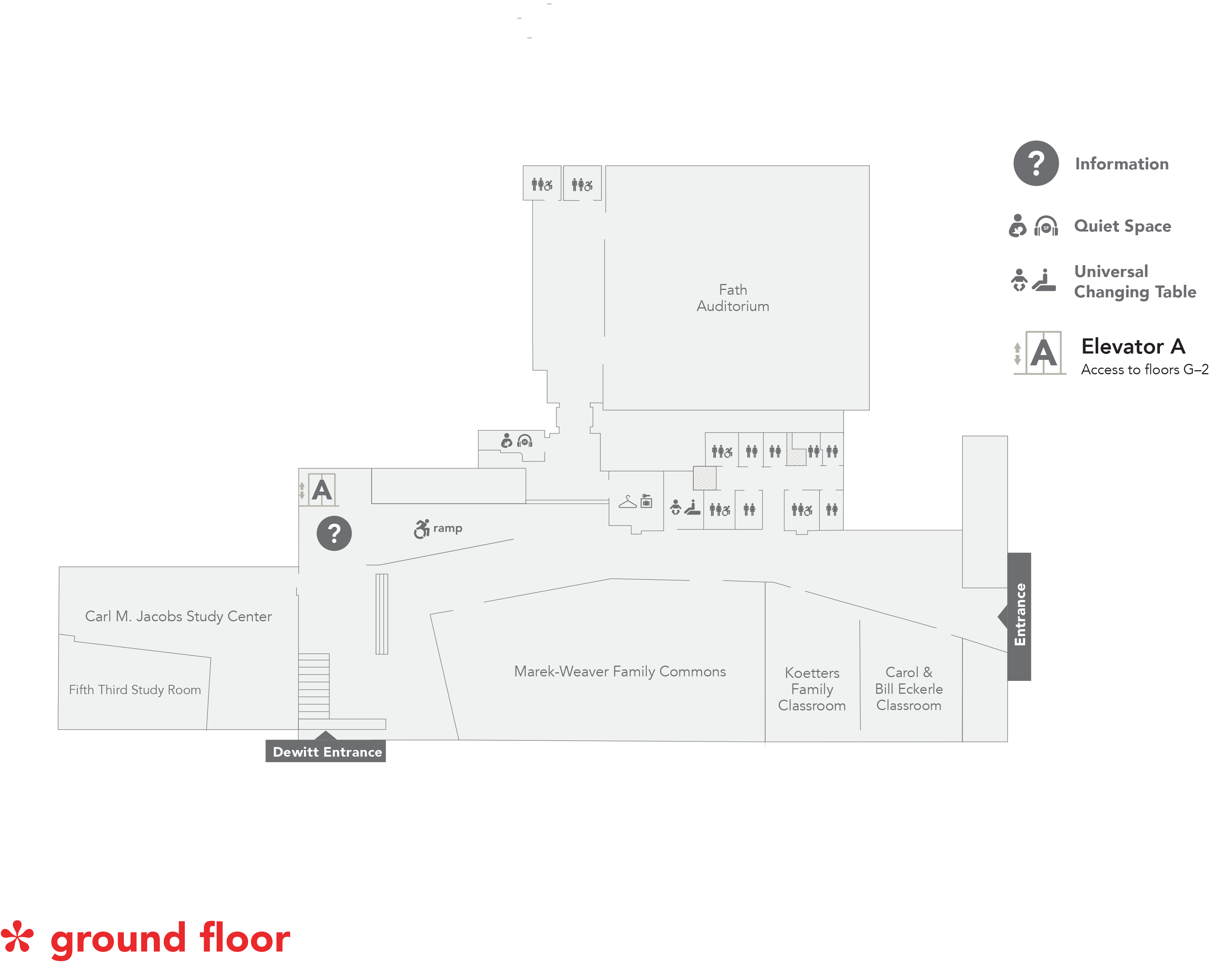 A map of the ground floor